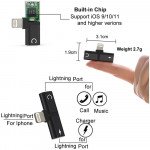 Wholesale New Mini 2-in-1 IP Lighting iOS Multi-Function Connector Adapter with Charge Port and Headphone Jack for iPhone, iDevice (Black)